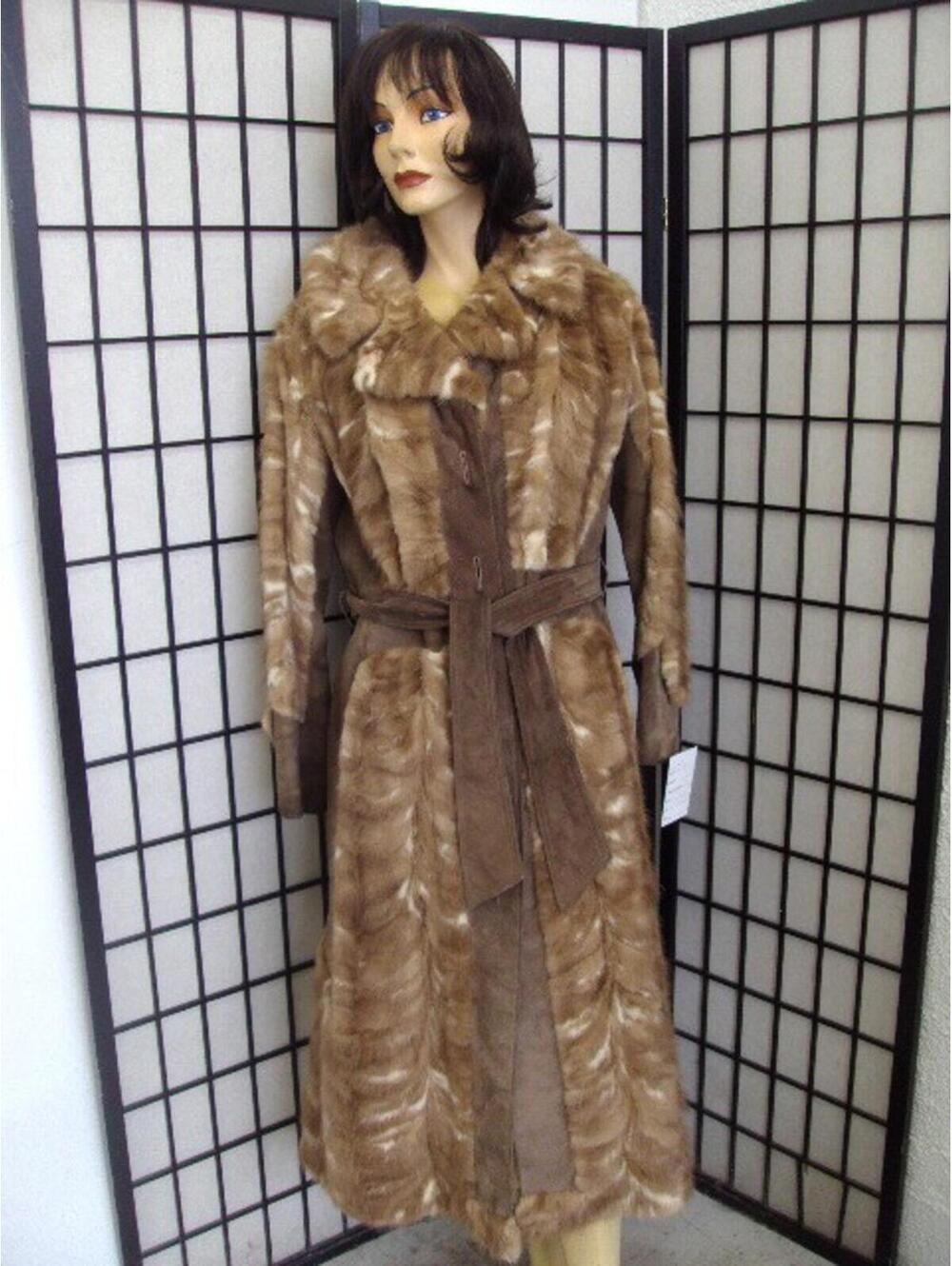 SCRAP ITEM: PASTEL MINK FUR & SUEDE COAT JACKET WOMEN WOMAN SIZE N/A
